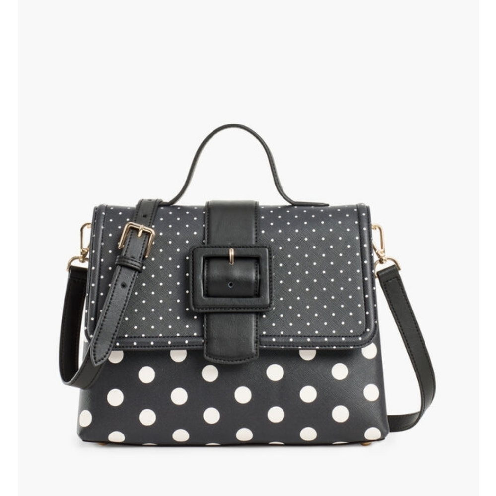 Talbots Dot Top Handle Saffiano Bag